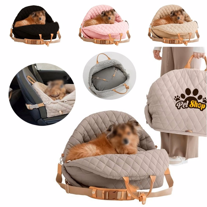 3-in-1 Travel Carrier Booster Dog Bed for Car