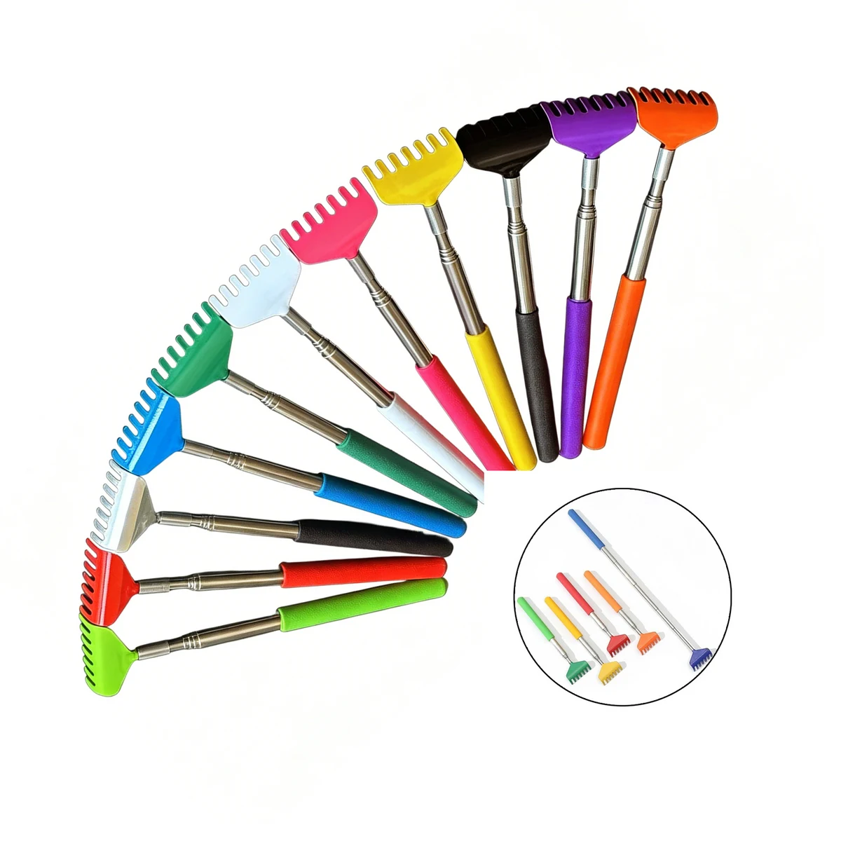 MOQ 20 Portable Stainless Steel Retractable Back Scratcher 1