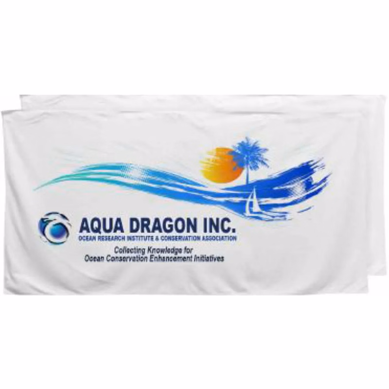 Sublimated Half Bleed Velour Cotton Blend Beach Towel, 30x60