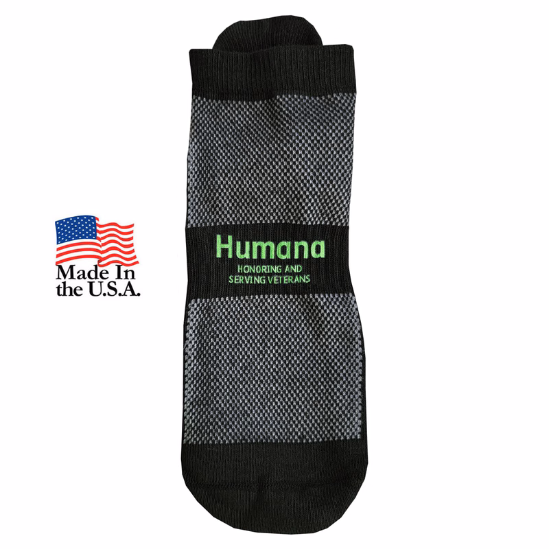 Top Flite Pull Tab Half Cushion Runners Socks with Oversized DTF