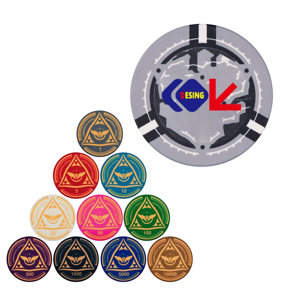 Custom Design Ceramic Poker Chip 1