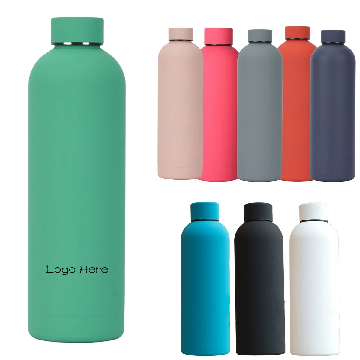 Outdoor Sports Rubber Paint Frosted Water Bottle 1