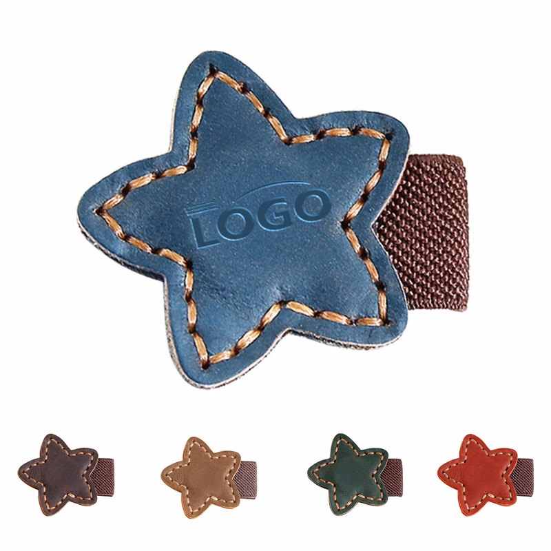 Crazy Horse Leather Magnetic Star Bookmark