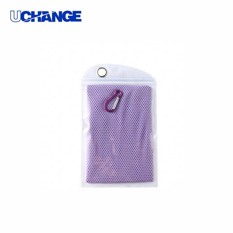 Cooling Mesh Sports Towel with Carabiner