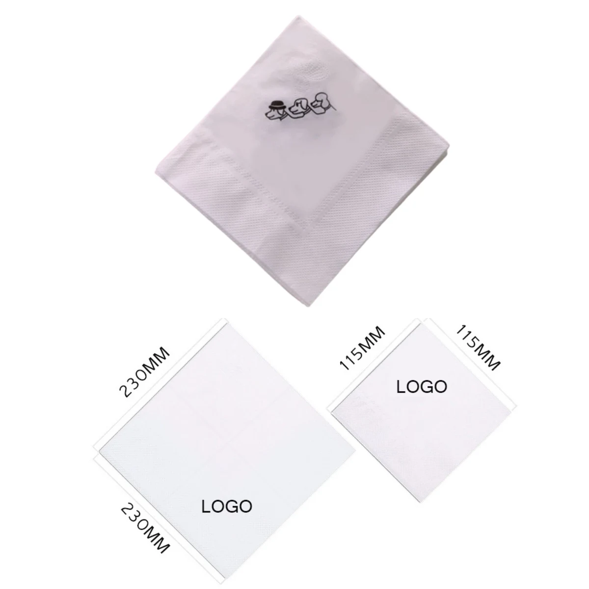 White 2-Ply Napkins 1