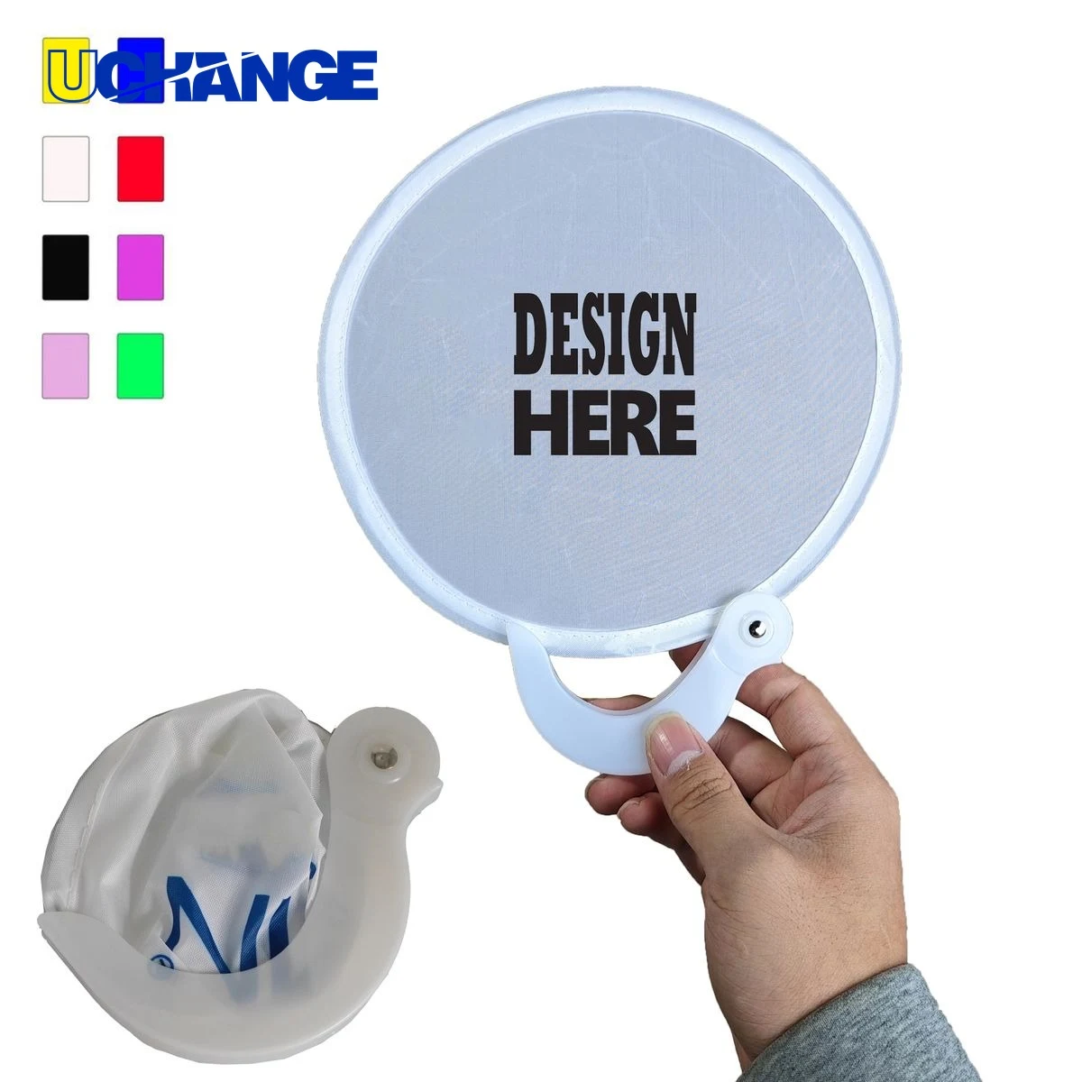 Flying Disc Folding Hand Fan Tool 1