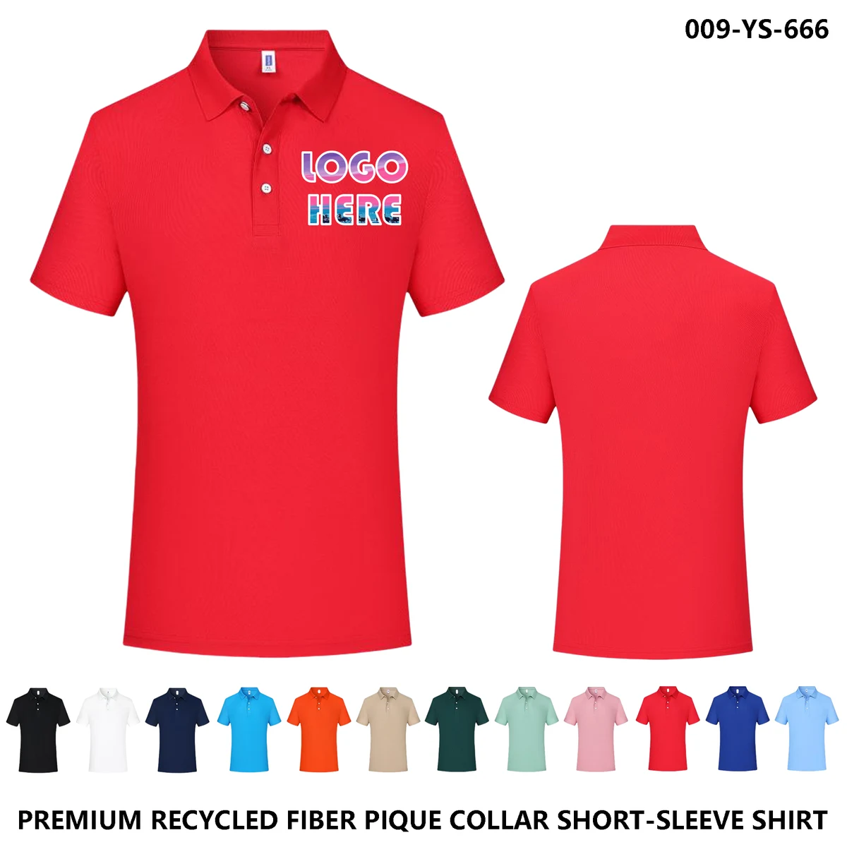 Breathable Regenerated Fiber Unisex Short Sleeve Polo ?C Moisture-Wicking Comfort 1
