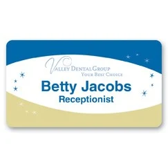 Full Color Name Badge w/ Personalization (1.75"X3.125") Rectangle 1