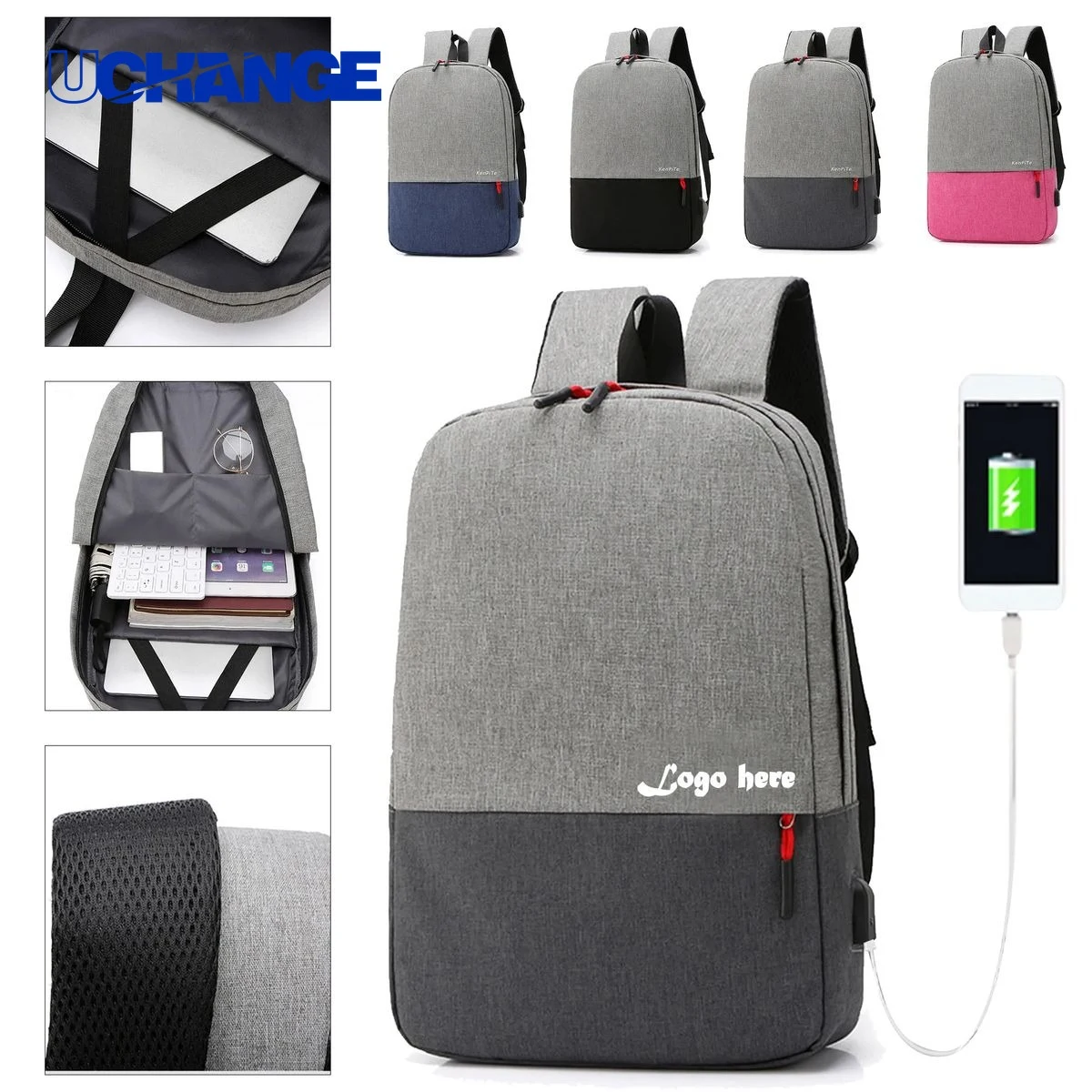 USB Charging Waterproof Business Bag Organizer 1