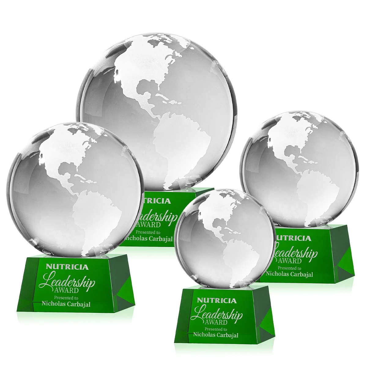Globe Award on Robson Base - Green 1