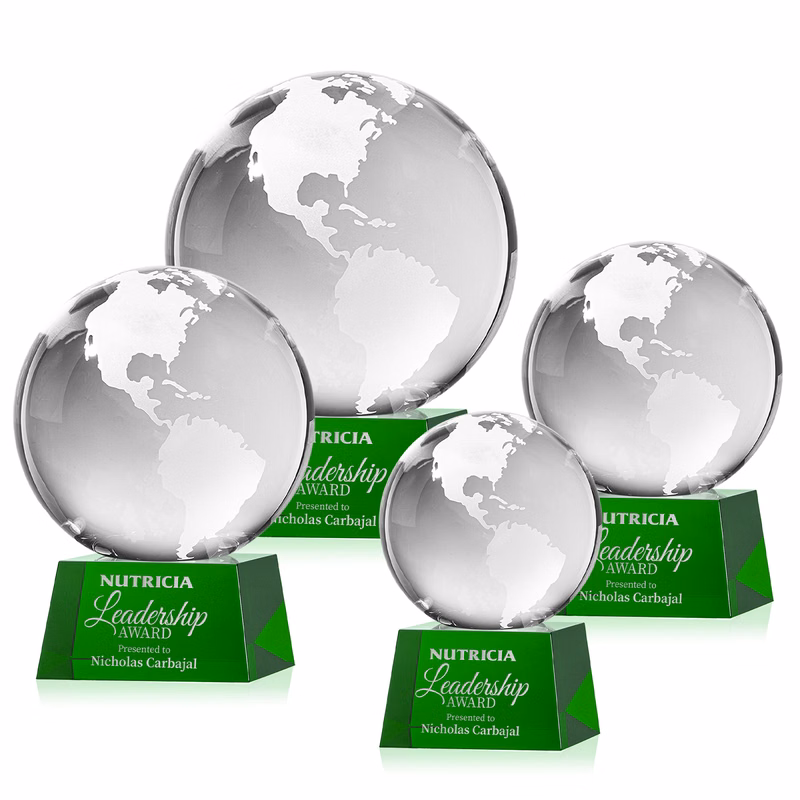 Globe Award on Robson Base - Green