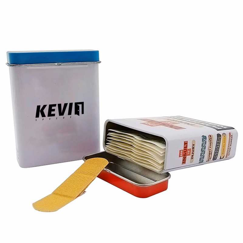 50 PCS Adhesive Bandages with Tin