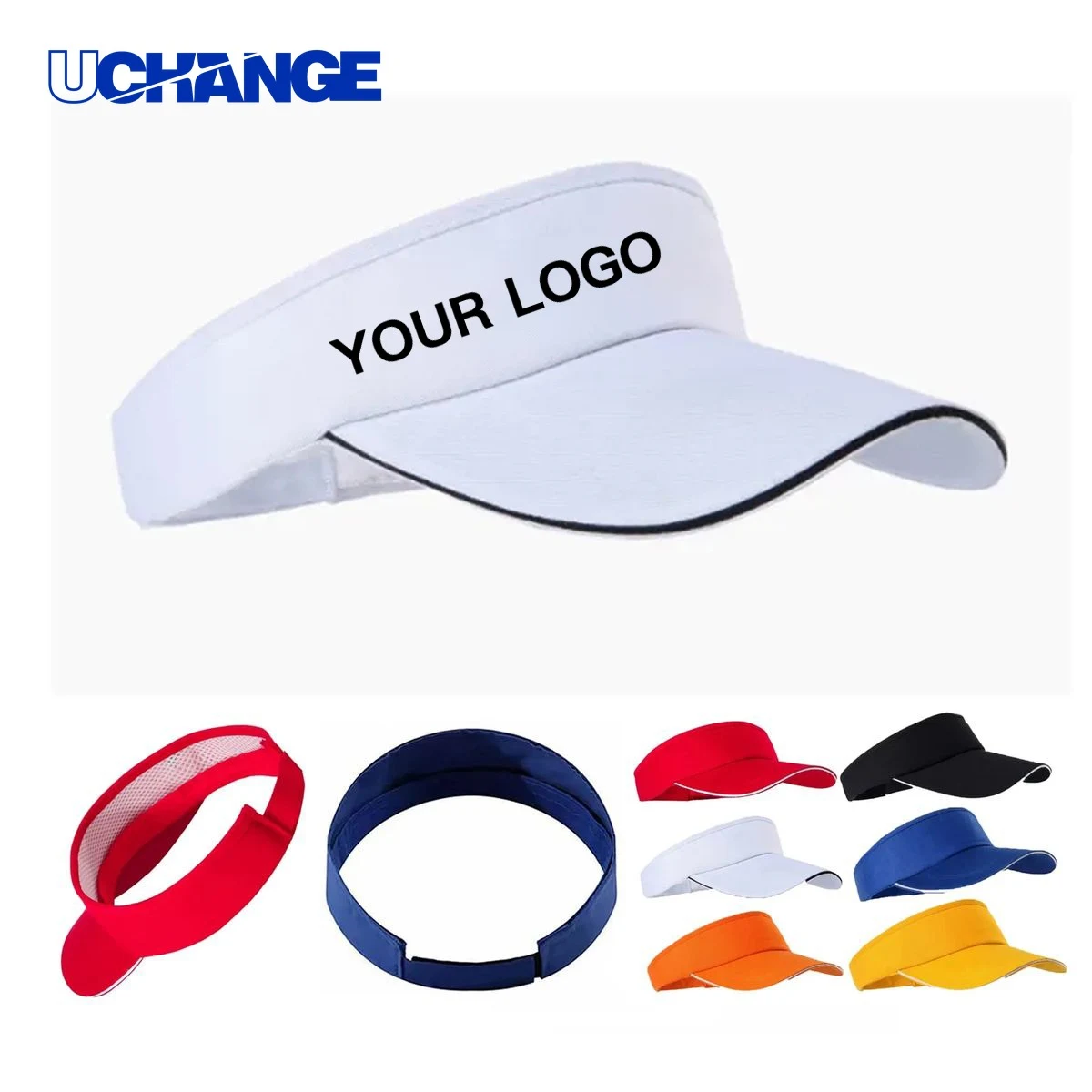 Breathable Poly Cotton Visor Hat with Curved Bill 1