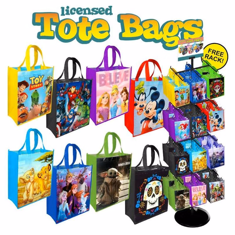 Licensed Tote Bags - Assorted Designs
