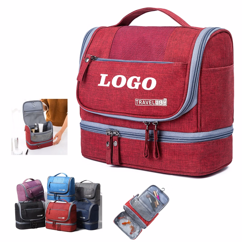 Waterproof Travel Toiletry Organizer Bag With Hook MOQ 50PCS