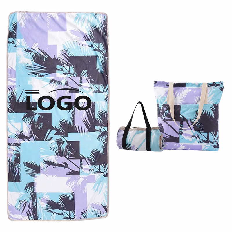 Custom Polyester Beach Towel 2-in-1