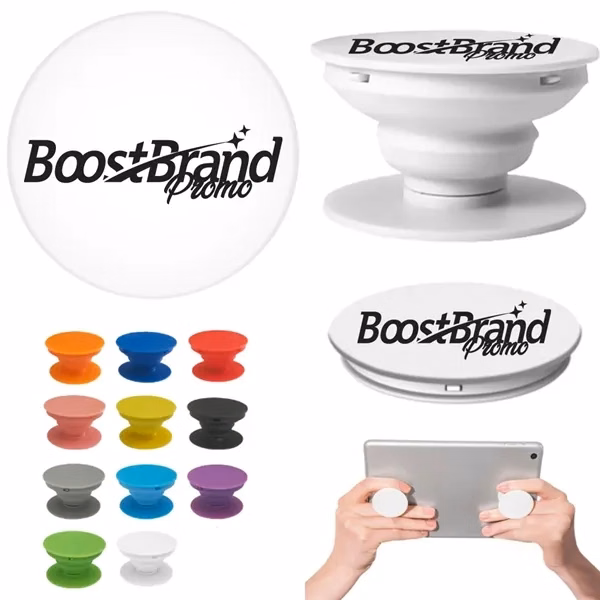Custom Acrylic Phone Grip Stand with 360 Rotation & Epoxy Top — Mobile Device Accessory