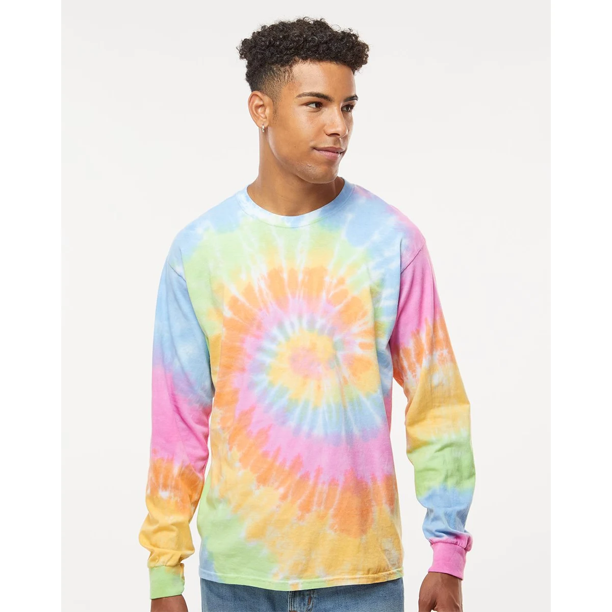 Unisex Tie-Dyed Long Sleeve T-Shirt - 2000 1