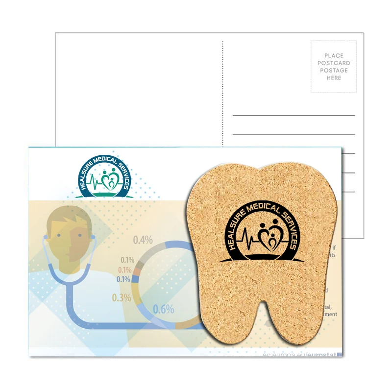 Post Card with Tooth Cork Coaster 1