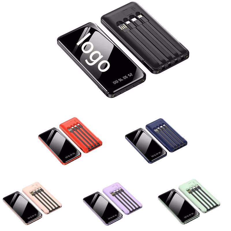 10000mah Power Bank W/ Charging Cable Line