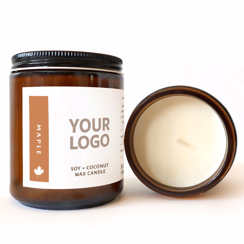8 oz Hand-Poured Maple Candles