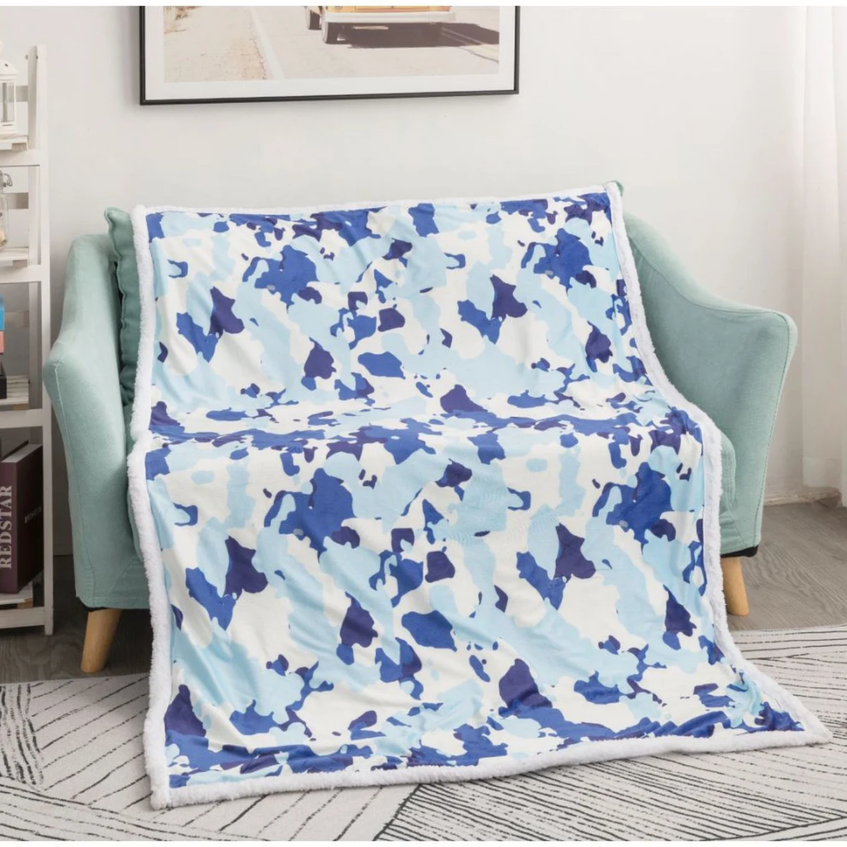40x60 Luxury Plush Crystal Velvet Sublimation Sherpa Blanket 1