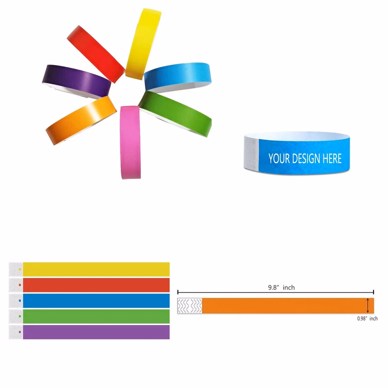 Full Color Premium Paper Wristbands MOQ 100PCS