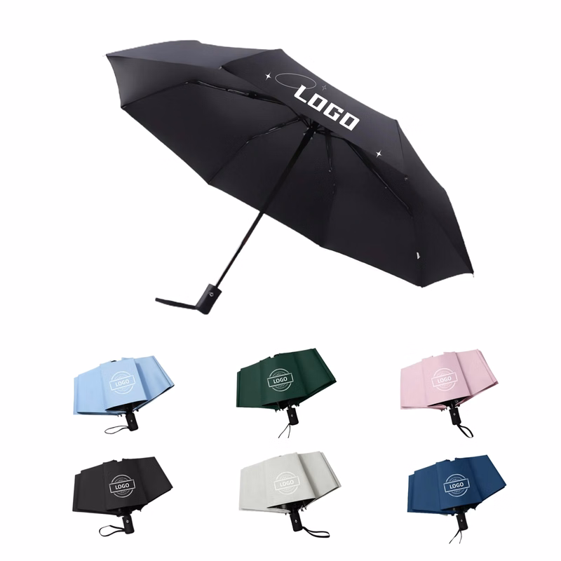 Arc Folding Umbrella Rain Parasol Advertising Travel Outdoor