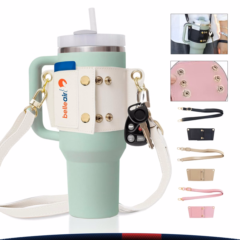 Laxie PU Leather Water Bottle Carrier