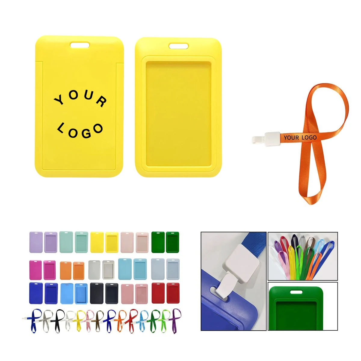 Full Color Printed ID Card Holder with Lanyard 1