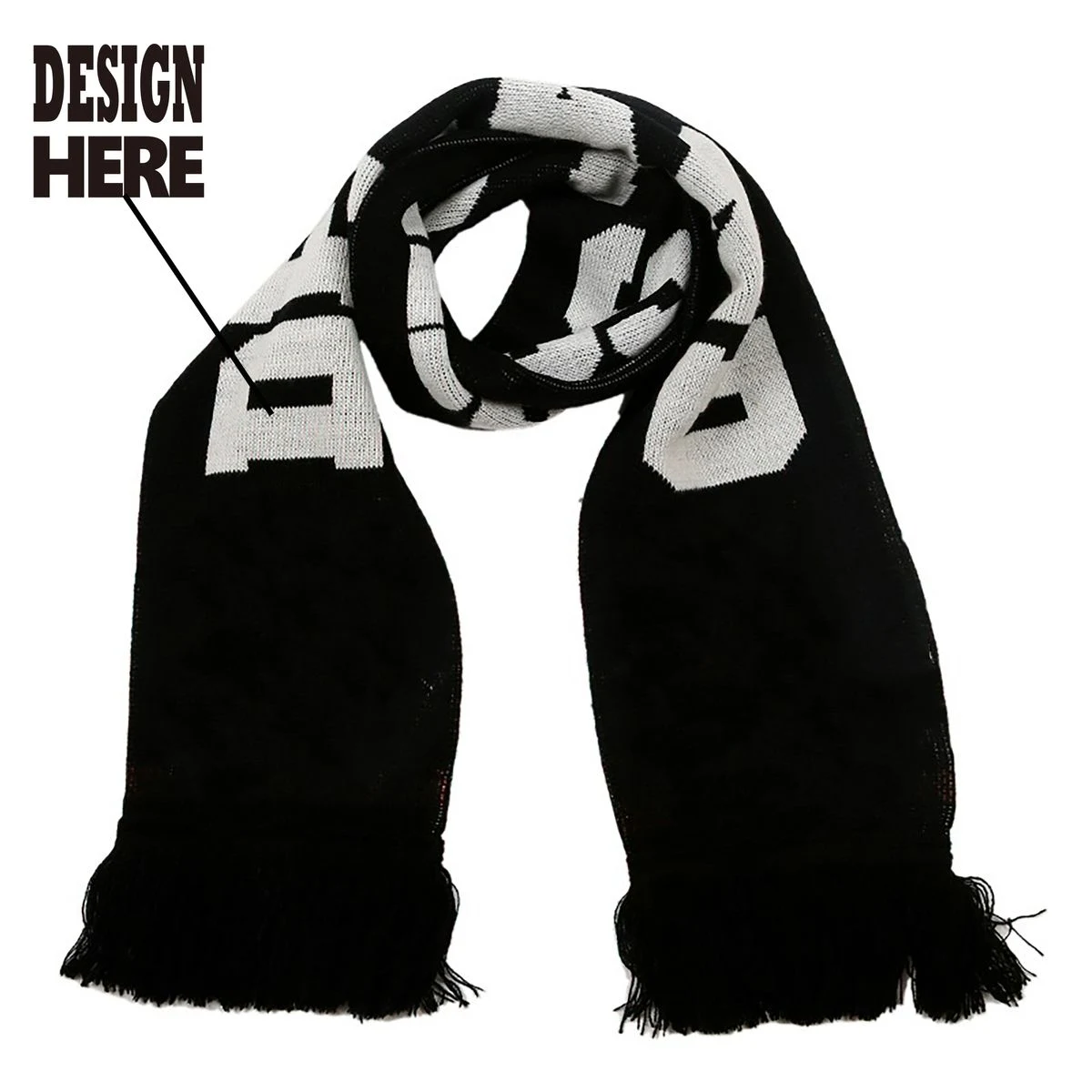 Custom Double-Sided Knit Acrylic Scarf 1