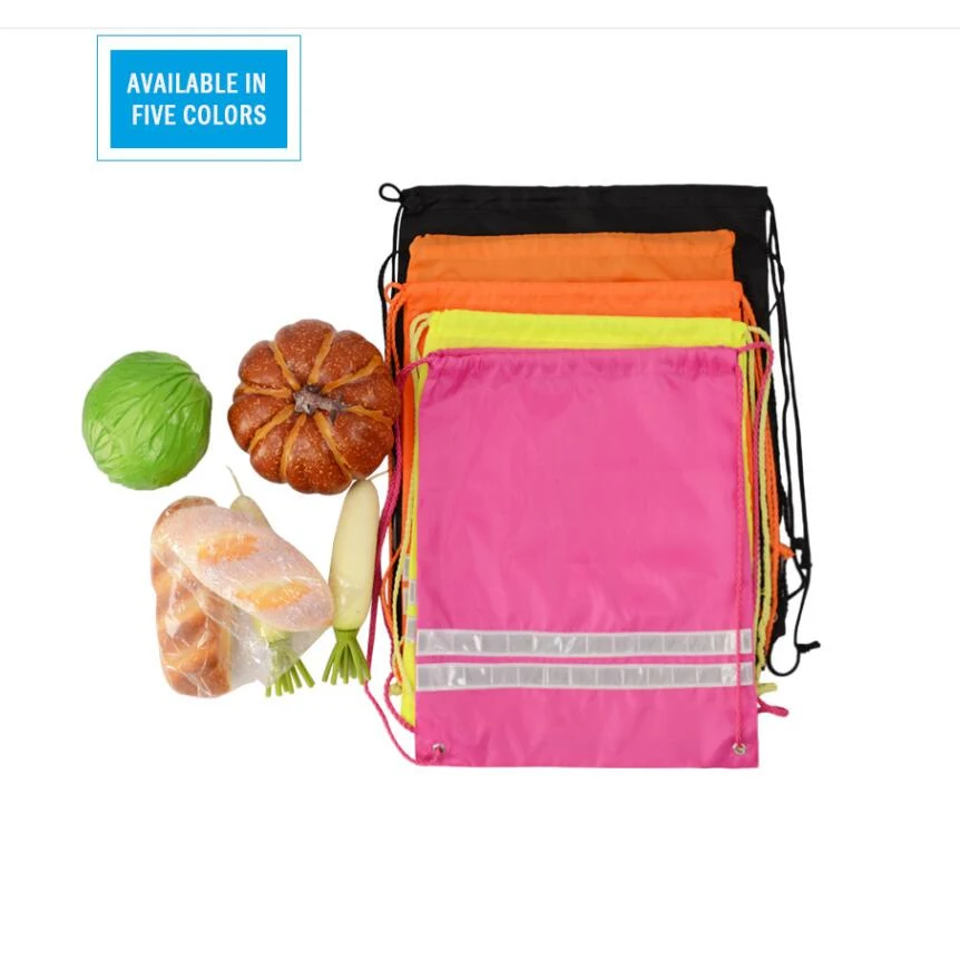 Drawstring Bag with TWO Reflective Strips 1