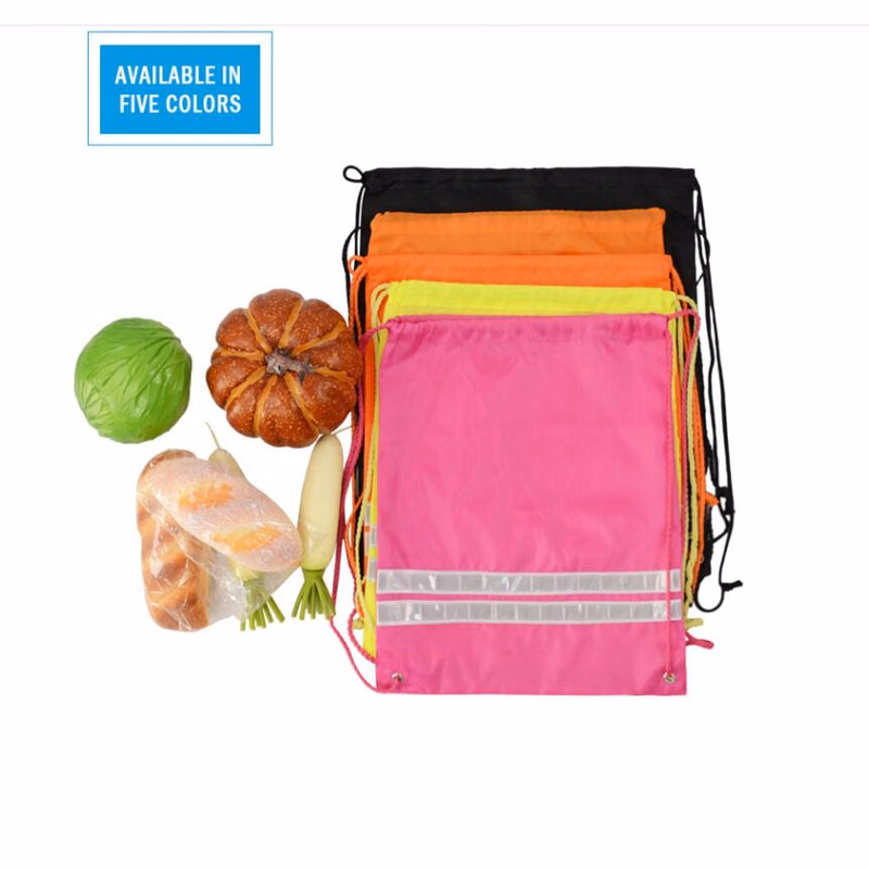 Drawstring Bag with TWO Reflective Strips
