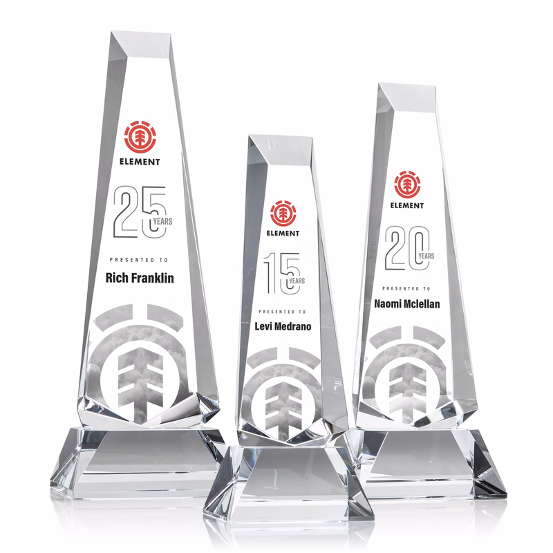 Rustern Obelisk VividPrint™ Award on Base - Clear
