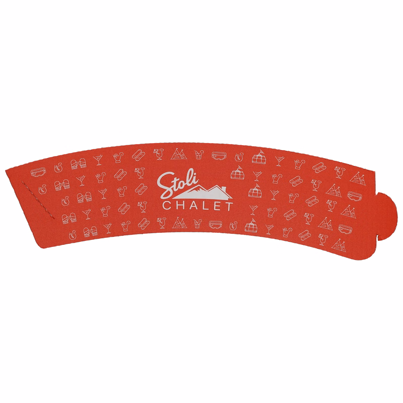 12/16/20/24 oz Corrugated Beverage Sleeve White Digital Print