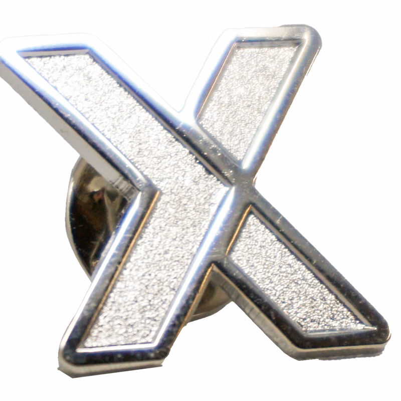 Diestruck Sandblasted Lapel Pins: Iron 3/4" W x 3/4" H