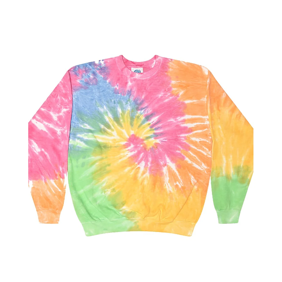 Unisex Tie-Dyed Fleece Crewneck Sweatshirt - 8100 1