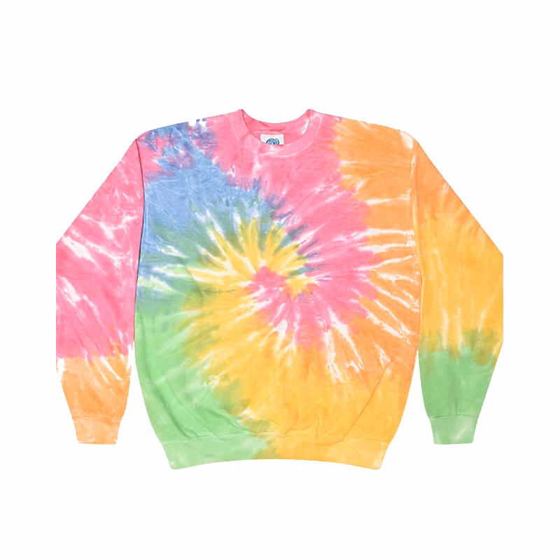 Unisex Tie-Dyed Fleece Crewneck Sweatshirt - 8100