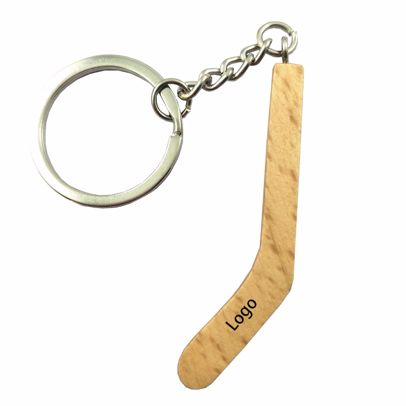Hockey Stick Wooden Key Pendant
