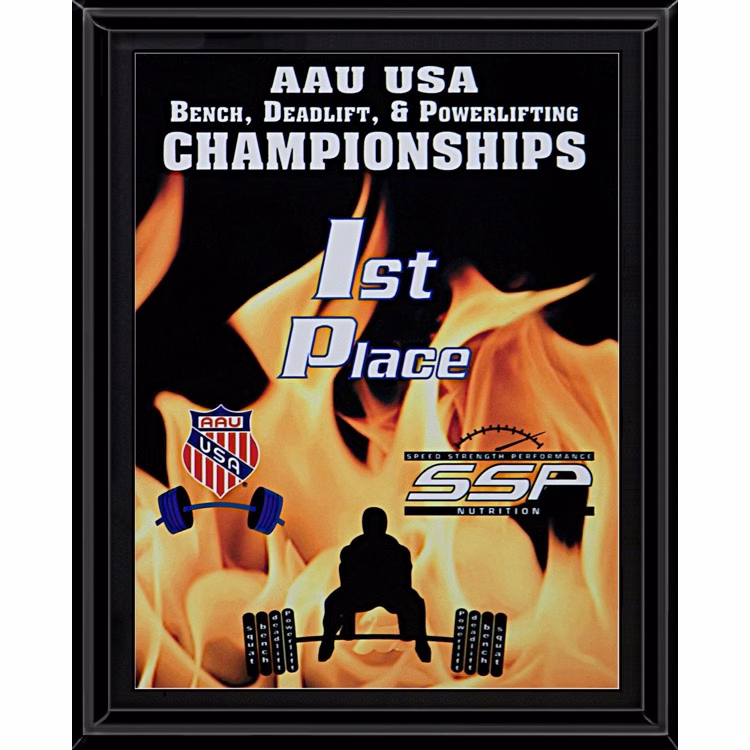 Black Plaque w/Sublimated Plate (6"x8")