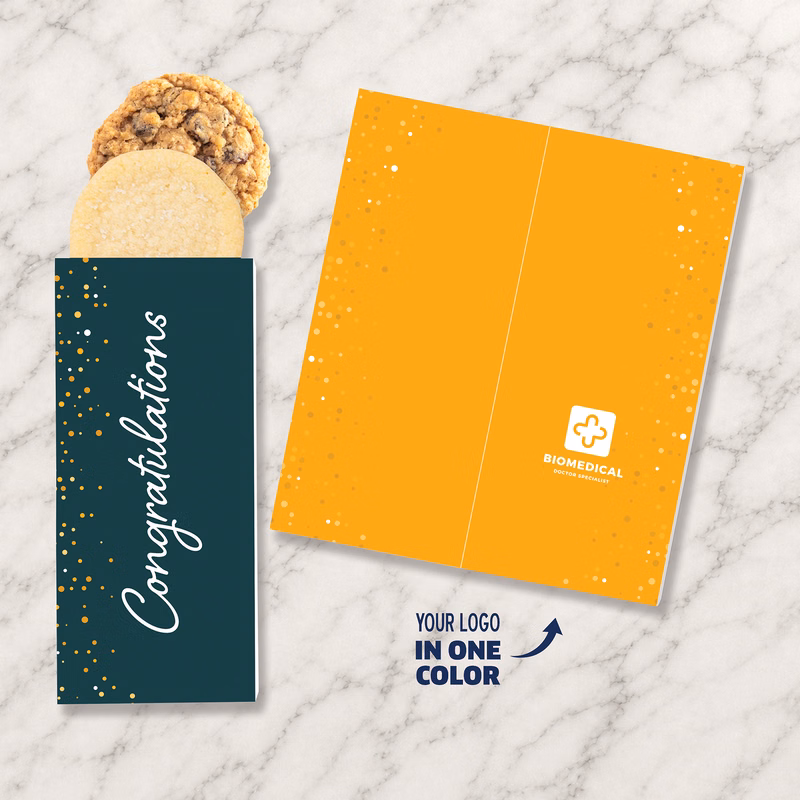 One Color Foil-Stamped Stock Congratulations Sweeter Cards with Homestyle Cookie Duo