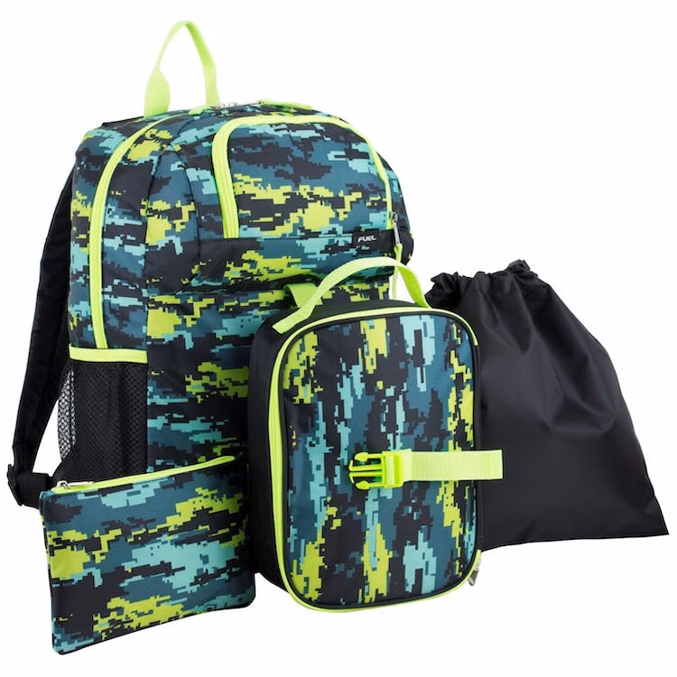 18" Backpack Combo Sets - 4 Pieces Green Digi Camo