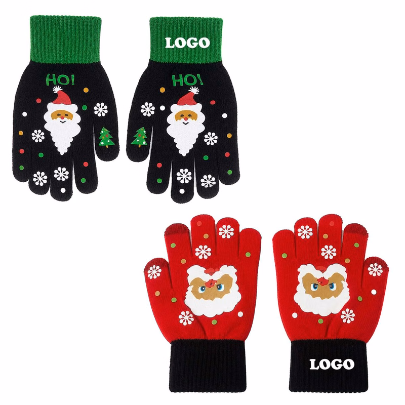 MOQ 20 Piece Christmas Winter Knitted Gloves