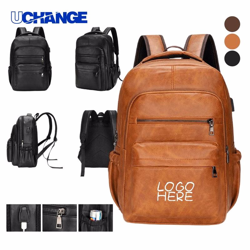 Leather Laptop Backpack