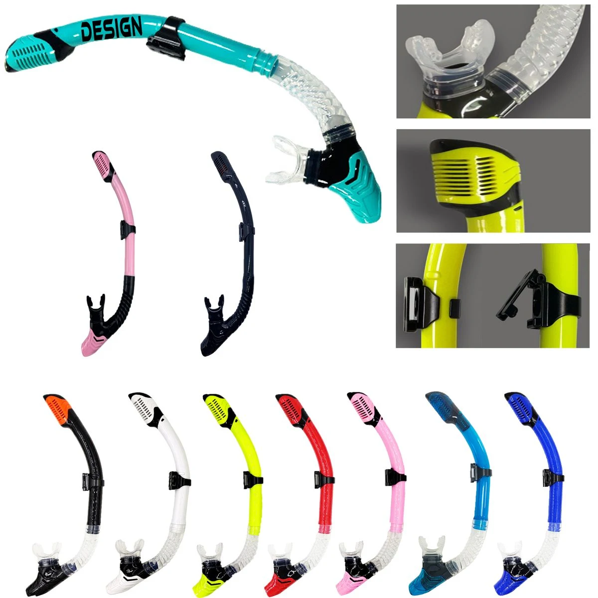 PC & Food-Grade Silicone Full Dry Snorkel Mask 1