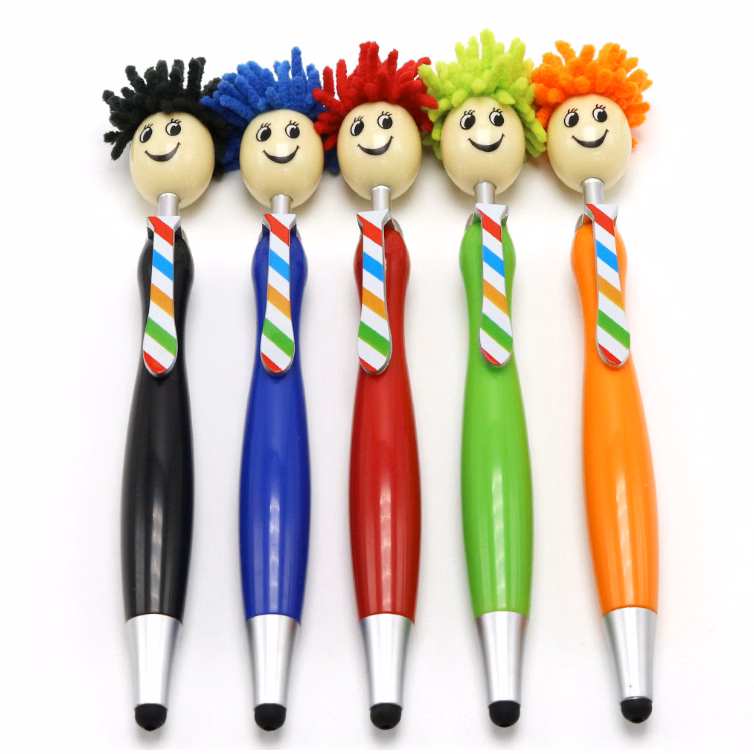 3 In 1 Doll Head Ballpoint Pen