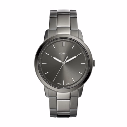 Fossil Men's The Minimalist Three-Hand Smoke Stainless Steel Watch