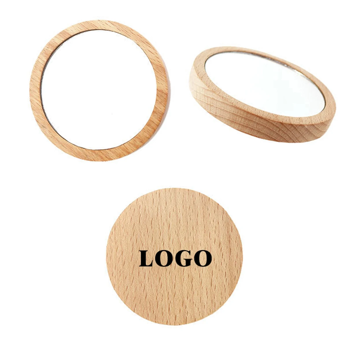 Wooden Portable Vanity Mirror 1