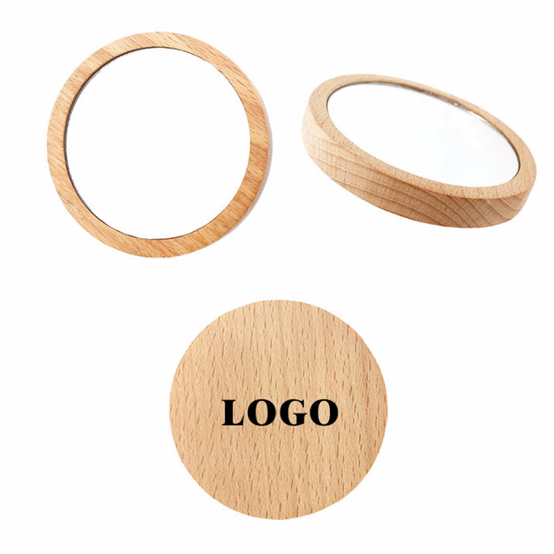 Wooden Portable Vanity Mirror