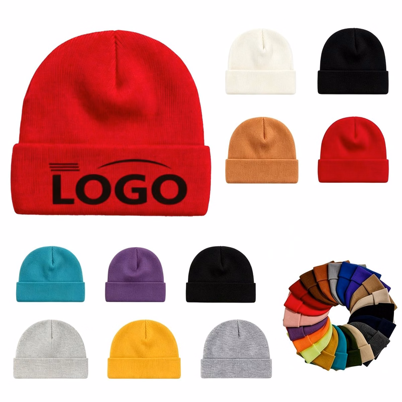 Round Crown Short Brim Knitted Beanie
